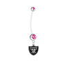 Oakland Raiders Pregnancy Maternity Pink Belly Button Navel Ring - Pick Your Color