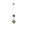 New Orleans Saints Pregnancy Maternity Black Belly Button Navel Ring - Pick Your Color