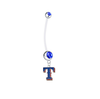 Texas Rangers Style 2 Pregnancy Maternity Blue Belly Button Navel Ring - Pick Your Color