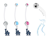 Los Angeles Dodgers Boy/Girl Pregnancy Maternity Belly Button Navel Ring