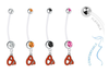 Baltimore Orioles Pregnancy Maternity Belly Button Navel Ring - Pick Your Color