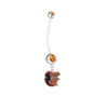 Baltimore Orioles Mascot Pregnancy Maternity Orange Belly Button Navel Ring - Pick Your Color