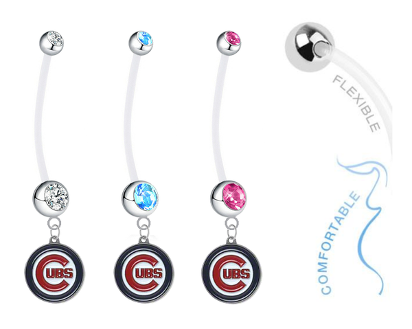 Chicago Cubs Boy/Girl Pregnancy Maternity Belly Button Navel Ring