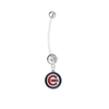 Chicago Cubs Pregnancy Maternity Clear Belly Button Navel Ring - Pick Your Color
