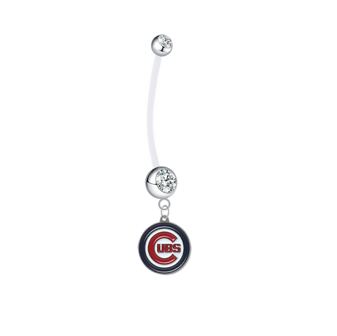 Chicago Cubs Boy/Girl Clear Pregnancy Maternity Belly Button Navel Ring