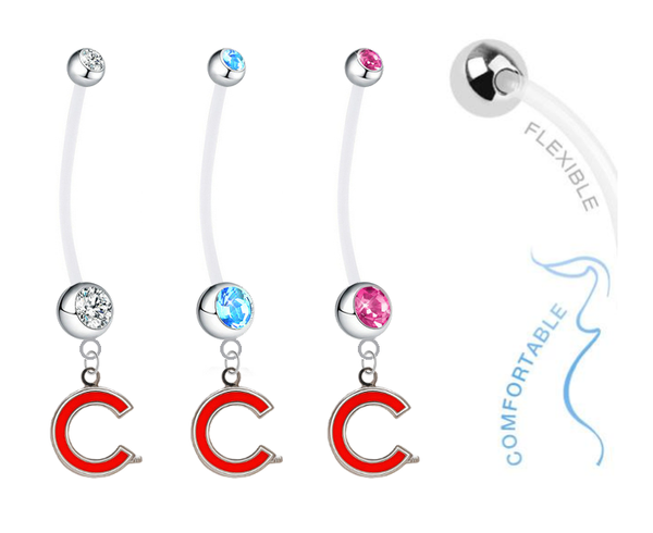 Chicago Cubs Style 2 Boy/Girl Pregnancy Maternity Belly Button Navel Ring