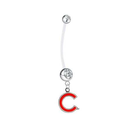 Chicago Cubs Style 2 Boy/Girl Clear Pregnancy Maternity Belly Button Navel Ring