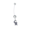 Colorado Rockies Pregnancy Maternity Clear Belly Button Navel Ring - Pick Your Color