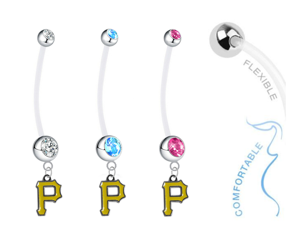 Pittsburgh Pirates Boy/Girl Pregnancy Maternity Belly Button Navel Ring