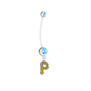 Pittsburgh Pirates Boy/Girl Light Blue Pregnancy Maternity Belly Button Navel Ring
