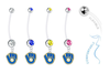 Milwaukee Brewers Retro Pregnancy Maternity Belly Button Navel Ring - Pick Your Color