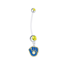 Milwaukee Brewers Retro Pregnancy Maternity Gold Belly Button Navel Ring - Pick Your Color