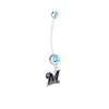 Milwaukee Brewers Boy/Girl Light Blue Pregnancy Maternity Belly Button Navel Ring