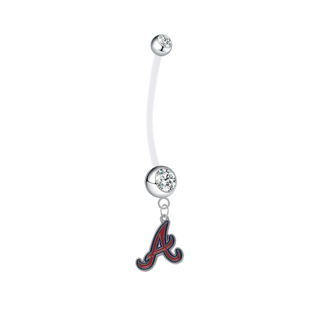 Atlanta Braves Pregnancy Clear Maternity Belly Button Navel Ring - Pick Your Color