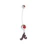 Atlanta Braves Pregnancy Red Maternity Belly Button Navel Ring - Pick Your Color