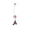 Atlanta Braves Pregnancy Pink Maternity Belly Button Navel Ring - Pick Your Color