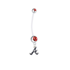Atlanta Braves Style 2 Pregnancy Maternity Red Belly Button Navel Ring - Pick Your Color