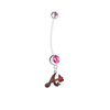 Atlanta Braves Style 3 Pregnancy Maternity Pink Belly Button Navel Ring - Pick Your Color