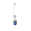 Kansas City Royals Pregnancy Clear Maternity Belly Button Navel Ring - Pick Your Color