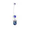 Kansas City Royals Pregnancy Maternity Blue Belly Button Navel Ring - Pick Your Color