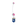 Kansas City Royals Boy/Girl Pink Pregnancy Maternity Belly Button Navel Ring