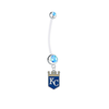 Kansas City Royals Pregnancy Maternity Light Blue Belly Button Navel Ring - Pick Your Color