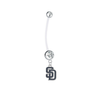 San Diego Padres Pregnancy Maternity Clear Belly Button Navel Ring - Pick Your Color