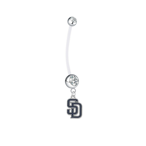 San Diego Padres Boy/Girl Clear Pregnancy Maternity Belly Button Navel Ring