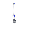 San Diego Padres Pregnancy Maternity Blue Belly Button Navel Ring - Pick Your Color