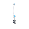 San Diego Padres Boy/Girl Light Blue Pregnancy Maternity Belly Button Navel Ring