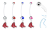 Boston Red Sox Pregnancy Maternity Belly Button Navel Ring - Pick Your Color