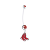 Boston Red Sox Pregnancy Maternity Red Belly Button Navel Ring - Pick Your Color