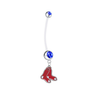 Boston Red Sox Pregnancy Maternity Blue Belly Button Navel Ring - Pick Your Color