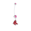 Boston Red Sox Pregnancy Maternity Pink Belly Button Navel Ring - Pick Your Color