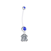 New York Yankees Pregnancy Maternity Blue Belly Button Navel Ring - Pick Your Color