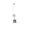 New York Yankees Style 2 Boy/Girl Clear Pregnancy Maternity Belly Button Navel Ring