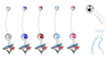 Toronto Blue Jays Pregnancy Maternity Belly Button Navel Ring - Pick Your Color