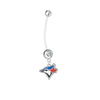 Toronto Blue Jays Pregnancy Maternity Clear Belly Button Navel Ring - Pick Your Color