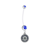 Seattle Mariners Pregnancy Maternity Blue Belly Button Navel Ring - Pick Your Color