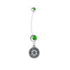 Seattle Mariners Pregnancy Maternity Green Belly Button Navel Ring - Pick Your Color