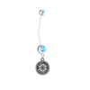 Seattle Mariners Boy/Girl Light Blue Pregnancy Maternity Belly Button Navel Ring