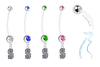 Seattle Mariners Style 2 Pregnancy Maternity Belly Button Navel Ring - Pick Your Color