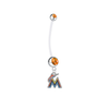 Miami Marlins Pregnancy Maternity Orange Belly Button Navel Ring - Pick Your Color