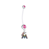 Miami Marlins Pregnancy Maternity Pink Belly Button Navel Ring - Pick Your Color