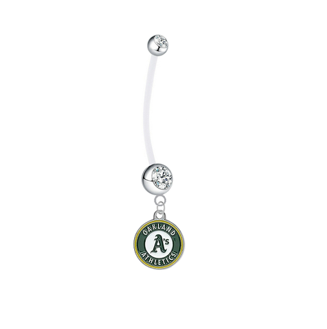 Oakland Athletics Pregnancy Clear Maternity Belly Button Navel Ring - Pick Your Color