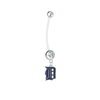 Detroit Tigers Pregnancy Maternity Clear Belly Button Navel Ring - Pick Your Color