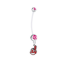 Cleveland Indians Boy/Girl Pink Pregnancy Maternity Belly Button Navel Ring