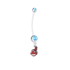 Cleveland Indians Boy/Girl Light Blue Pregnancy Maternity Belly Button Navel Ring