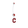 Cleveland Indians C Logo Pregnancy Maternity Red Belly Button Navel Ring - Pick Your Color