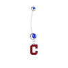Cleveland Indians C Logo Pregnancy Maternity Blue Belly Button Navel Ring - Pick Your Color